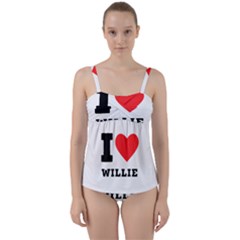 I Love Willie Twist Front Tankini Set by ilovewhateva