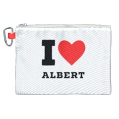 I Love Albert Canvas Cosmetic Bag (xl) by ilovewhateva