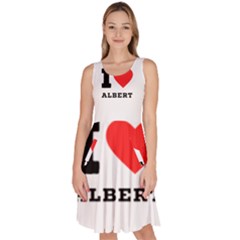 I Love Albert Knee Length Skater Dress With Pockets by ilovewhateva