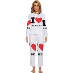 I Love Albert Womens  Long Sleeve Lightweight Pajamas Set by ilovewhateva