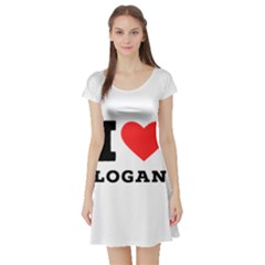 I Love Logan Short Sleeve Skater Dress by ilovewhateva