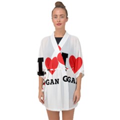 I Love Logan Half Sleeve Chiffon Kimono by ilovewhateva