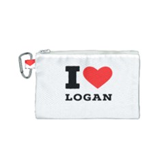 I Love Logan Canvas Cosmetic Bag (small) by ilovewhateva