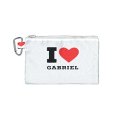 I Love Gabriel Canvas Cosmetic Bag (small) by ilovewhateva