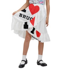 I Love Bruce Kids  Ruffle Flared Wrap Midi Skirt by ilovewhateva