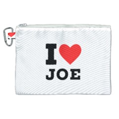 I Love Joe Canvas Cosmetic Bag (xl) by ilovewhateva