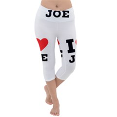 I Love Joe Lightweight Velour Capri Yoga Leggings by ilovewhateva