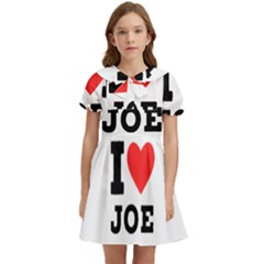 I Love Joe Kids  Bow Tie Puff Sleeve Dress by ilovewhateva