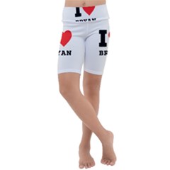 I Love Bryan Kids  Lightweight Velour Cropped Yoga Leggings by ilovewhateva