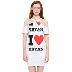 I Love Bryan Shoulder Frill Bodycon Summer Dress by ilovewhateva