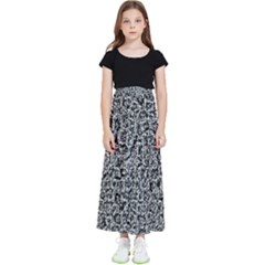 Abstract-0025 Kids  Flared Maxi Skirt by nateshop