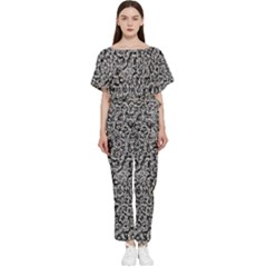 Abstract-0025 Batwing Lightweight Chiffon Jumpsuit by nateshop