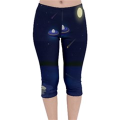 Alien Navi Velvet Capri Leggings  by nateshop