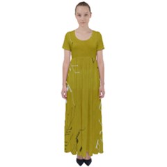 Background-0027 High Waist Short Sleeve Maxi Dress by nateshop