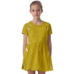 Background-0027 Kids  Short Sleeve Pinafore Style Dress by nateshop