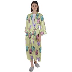 Animals-17 Maxi Satin Kimono by nateshop