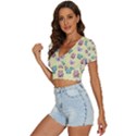 Animals-17 V-Neck Crop Top View2