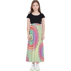 Background-02 Kids  Flared Maxi Skirt by nateshop