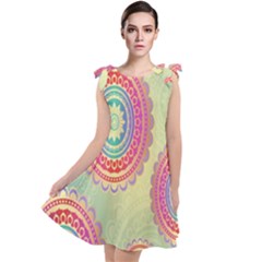 Background-02 Tie Up Tunic Dress by nateshop