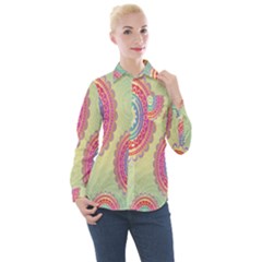 Background-02 Women s Long Sleeve Pocket Shirt