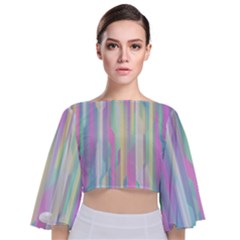 Background-28 Tie Back Butterfly Sleeve Chiffon Top by nateshop