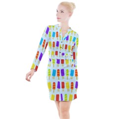 Background-29 Button Long Sleeve Dress by nateshop