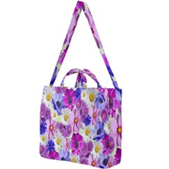 Blossoms-yellow Square Shoulder Tote Bag by nateshop