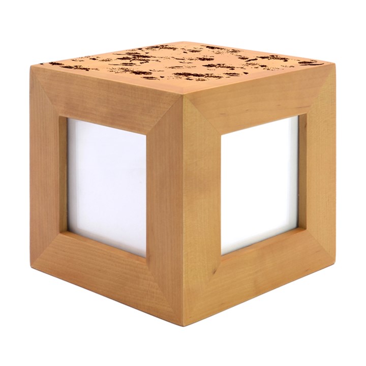 Blossoms-yellow Wood Photo Frame Cube