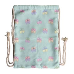 Butterfly-15 Drawstring Bag (large) by nateshop