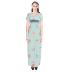 Butterfly-15 Short Sleeve Maxi Dress by nateshop