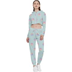 Butterfly-15 Cropped Zip Up Lounge Set by nateshop