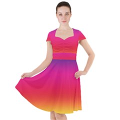 Spectrum Cap Sleeve Midi Dress by nateshop