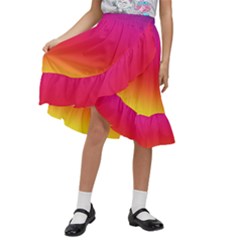 Spectrum Kids  Ruffle Flared Wrap Midi Skirt by nateshop