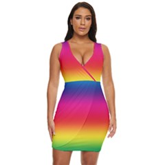 Spectrum Draped Bodycon Dress by nateshop