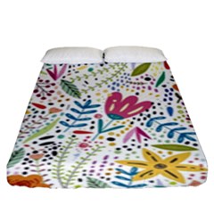 Flowers-484 Fitted Sheet (king Size) by nateshop