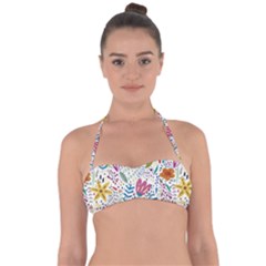 Flowers-484 Halter Bandeau Bikini Top by nateshop