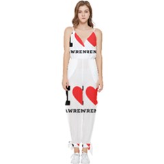 I Love Lawrence Sleeveless Tie Ankle Chiffon Jumpsuit by ilovewhateva