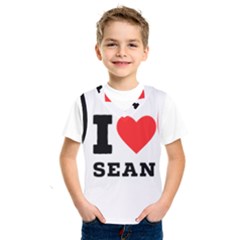 I Love Sean Kids  Basketball Tank Top by ilovewhateva