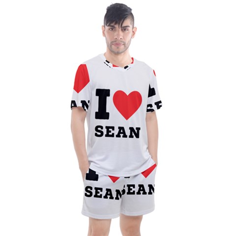 I Love Sean Men s Mesh Tee And Shorts Set by ilovewhateva