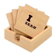 I Love Sean Bamboo Coaster Set by ilovewhateva