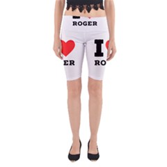 I Love Roger Yoga Cropped Leggings by ilovewhateva