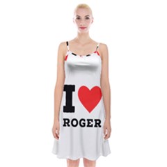 I Love Roger Spaghetti Strap Velvet Dress by ilovewhateva