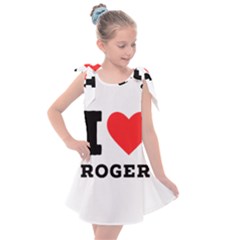 I Love Roger Kids  Tie Up Tunic Dress by ilovewhateva