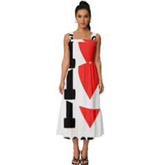 I Love Roger Square Neckline Tiered Midi Dress by ilovewhateva