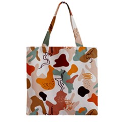 Shapes Pattern Zipper Grocery Tote Bag by BlackRoseStore