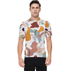 Shapes Pattern Men s Short Sleeve Rash Guard by BlackRoseStore