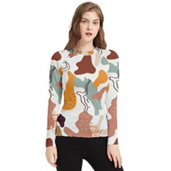 Shapes Pattern Women s Long Sleeve Rash Guard by BlackRoseStore