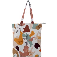 Shapes Pattern Double Zip Up Tote Bag