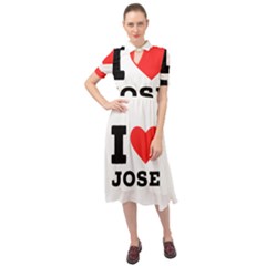 I Love Jose Keyhole Neckline Chiffon Dress by ilovewhateva