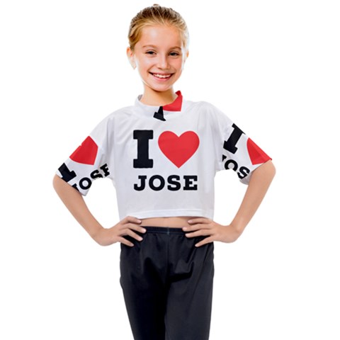 I Love Jose Kids Mock Neck Tee by ilovewhateva